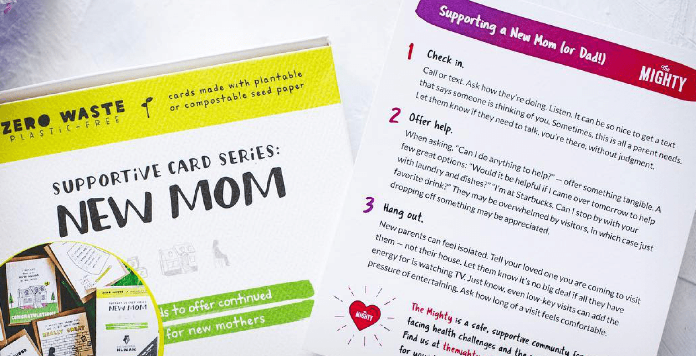The Mighty brand design supportive card series preview
